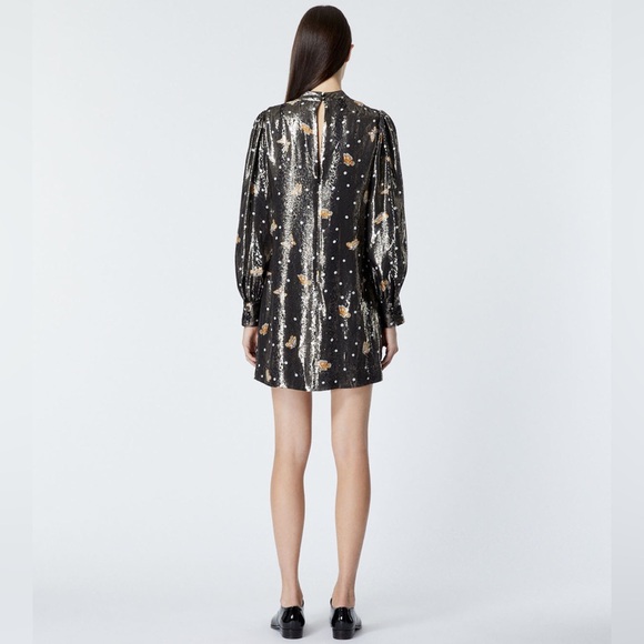The Kooples Paris silk/metallic dress. Size 3 - I think is the same as a large. - Picture 2 of 16